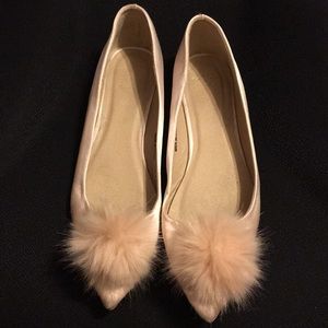 Flats ballerina pink with puff